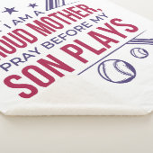 Honkbal Trotse moeder Ik bid voor mijn zoon speelt Sherpa Deken (3/4)