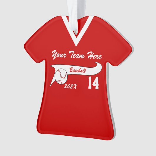 Honkbal trui met kleurverandering ornament (voorkant)