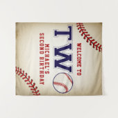 Honkbal tweede verjaardag achtergrond wandkleed (Voorkant (horizontaal))