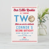honkbal tweede verjaardag gedrukt op digitaal kaart (Staand voorkant)