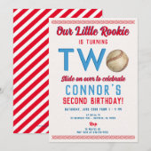 honkbal tweede verjaardag gedrukt op digitaal kaart (Voorkant / Achterkant)