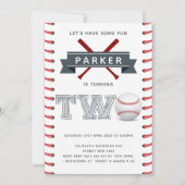 Honkbal tweede verjaardag jongen kaart (Voorkant)