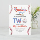 Honkbal Tweede Verjaardag Rookie van het Jaar 2 Ja Kaart (Staand voorkant)