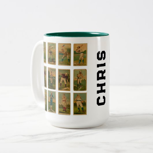  honkbal tweekleurige koffiemok (Voorkant links)