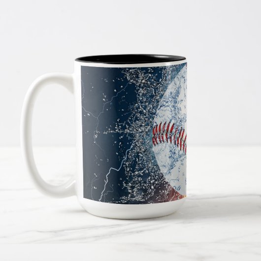 honkbal tweekleurige koffiemok (Links)