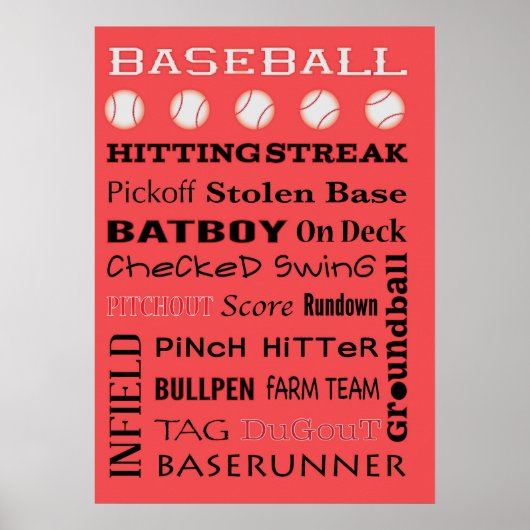 HONKBAL typografie Poster (Voorkant)