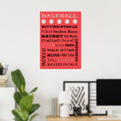 HONKBAL typografie Poster (Thuiskantoor)