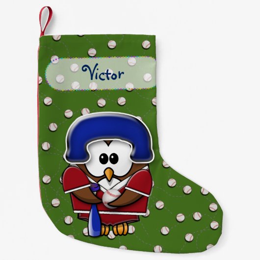 honkbal uil Kerstmis sok Kleine Kerstsok (Voorkant)