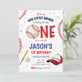 Honkbal uitnodiging (Staand voorkant)