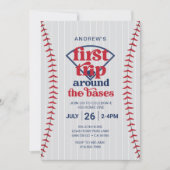 Honkbal uitnodiging · Eerste reis rond de honken (Voorkant)
