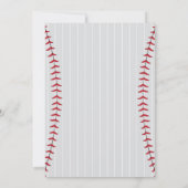 Honkbal uitnodiging · Eerste reis rond de honken (Achterkant)