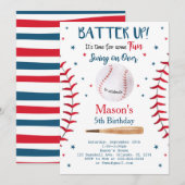 Honkbal uitnodiging, Honkbal, Honkbal uitnodiginge Kaart (Voorkant / Achterkant)