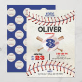 Honkbal uitnodiging, rookie van het jaar kaart (Voorkant / Achterkant)