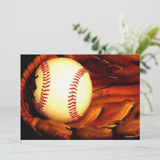 Honkbal uitnodigingen (Staand voorkant)