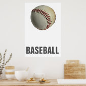 Honkbal Unieke Kunstwerk Poster (Keuken)