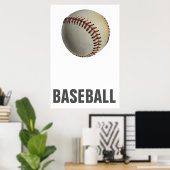 Honkbal Unieke Kunstwerk Poster (Thuiskantoor)