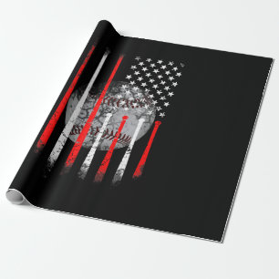 Honkbal USA Vlag Amerikaanse Vlag Vintage Cadeaupapier