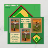 Honkbal Uw Foto's En Tekstsport Briefkaart (Voorkant / Achterkant)