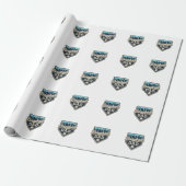 Honkbal Vader Druppelige Thuisplaat Vintage Vector Cadeaupapier (Uitgerold)