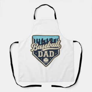 Honkbal Vader Druppelige Thuisplaat Vintage Vector Schort