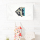 Honkbal Vader Druppelige Thuisplaat Vintage Vector Spandoek (Insitu)
