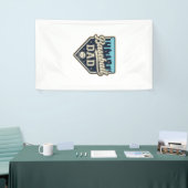 Honkbal Vader Druppelige Thuisplaat Vintage Vector Spandoek (Beurs)