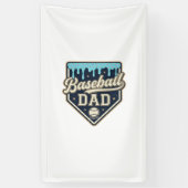 Honkbal Vader Druppelige Thuisplaat Vintage Vector Spandoek (Verticaal)
