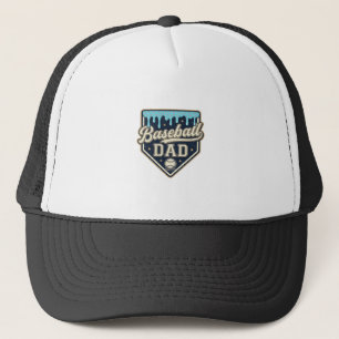 Honkbal Vader Druppelige Thuisplaat Vintage Vector Trucker Pet