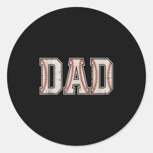 honkbal vader happy vaders dag Shirten voor mannen Ronde Sticker