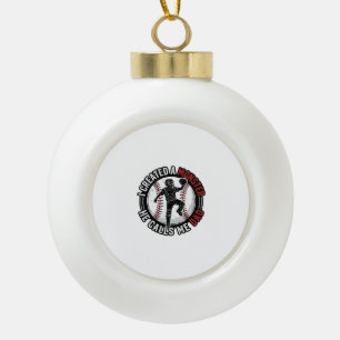 Honkbal Vader Monster Vintage Catcher T-shirt Ontw Keramische Bal Ornament