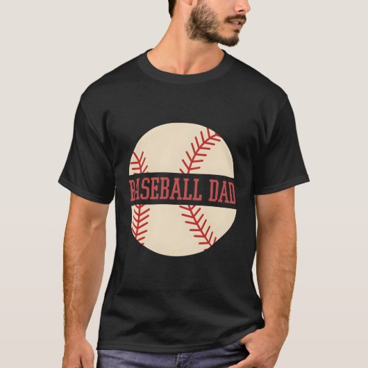 Honkbal Vader Vaderdag Honkbal spelen Baseball T-shirt (Voorkant)