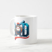 Honkbal Vader Vaderdag Sport Koffiemok (Voorkant links)