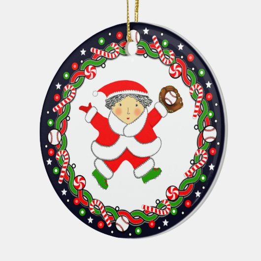 Honkbal Vakantie Gift Keramisch Ornament (Links)