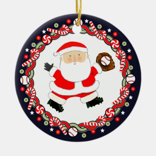 Honkbal Vakantie Gift Keramisch Ornament (Voorkant)