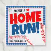 Honkbal Valentijn Gift Label (Voorkant)