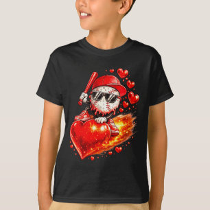 Honkbal Valentijnsdag Drip Ijs Team T-shirt