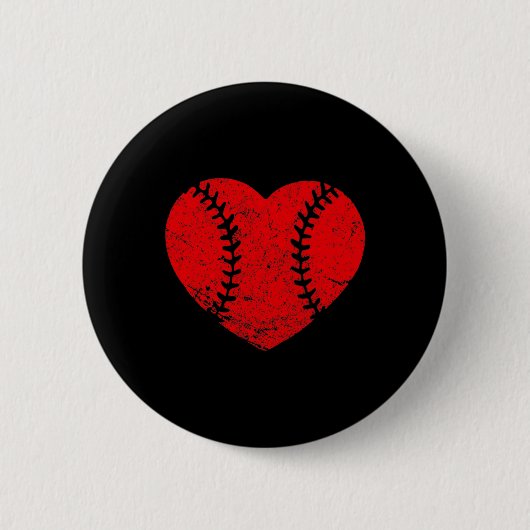  honkbal Valentijnsdag jongens meisjes Ronde Button 5,7 Cm (Voorkant)