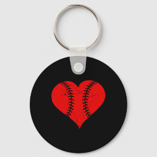 honkbal Valentijnsdag jongens meisjes Sleutelhanger