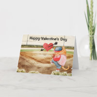 Honkbal Valentijnsdag waterverf