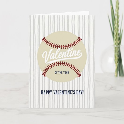 Honkbal Valentijnskaart van het Jaar Kaart (Voorkant)