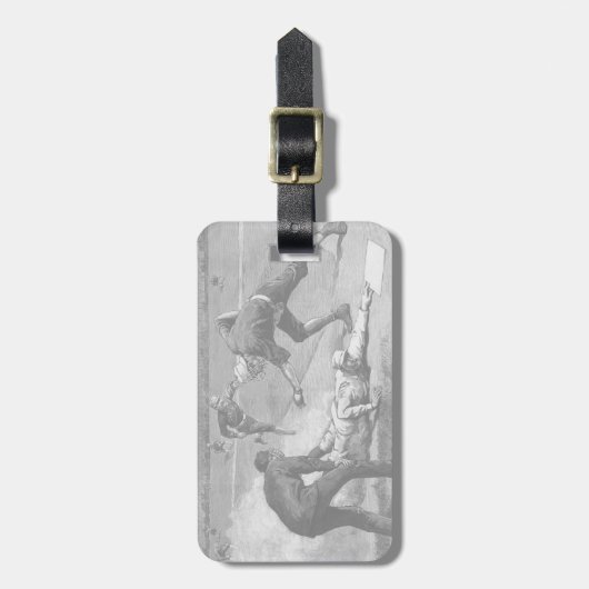 honkbal van Thure De Thulstrup, 1885 Bagagelabel (Voorkant verticaal)