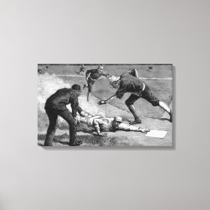  honkbal van Thure De Thulstrup, 1885 Canvas Afdruk