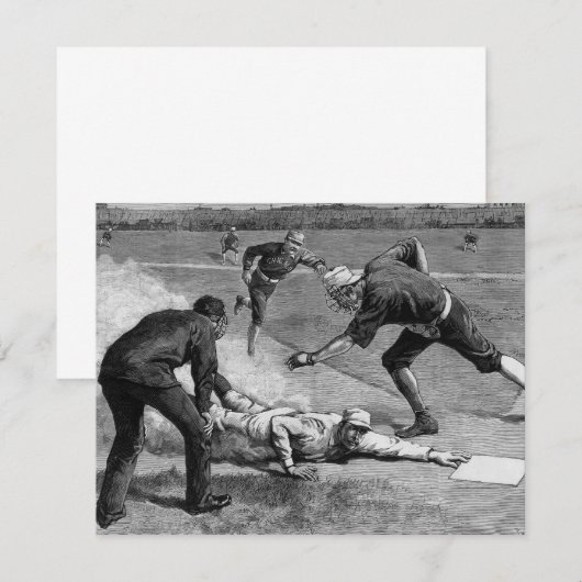 honkbal van Thure De Thulstrup, 1885 Kaart (Voorkant / Achterkant)