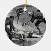  honkbal van Thure De Thulstrup, 1885 Keramisch Ornament (Voorkant)