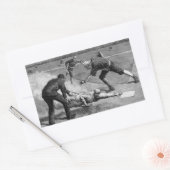  honkbal van Thure De Thulstrup, 1885 Rechthoekige Sticker (Envelop)