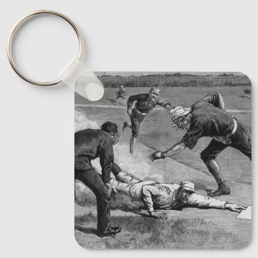 honkbal van Thure De Thulstrup, 1885 Sleutelhanger (Voorkant)