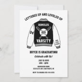 Honkbal Varsity Jackett Afstudeerfeest Kaart (Voorkant)