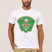 Honkbal veld Mannen T-shirt (Voorkant)
