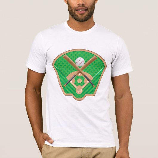 Honkbal veld Mannen T-shirt (Voorkant)