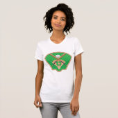 Honkbal veld vrouwen T-shirt (Voorkant volledig)